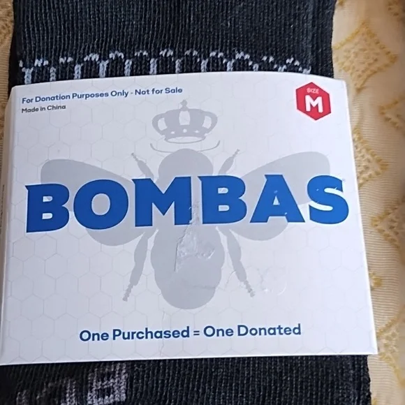 3 Pair Bombas M Black Socks - Picture 2 of 3